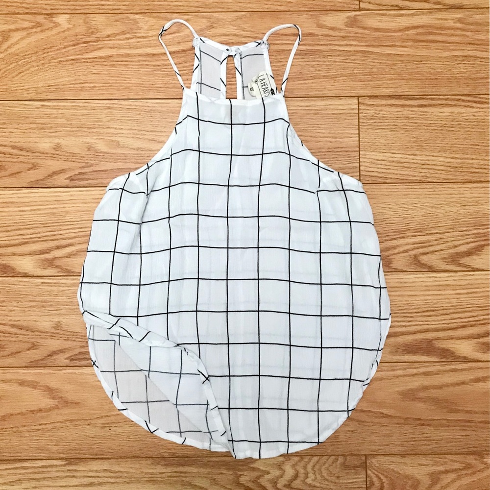 LA Hearts Rayon Sleeveless Halter Cami w/ Slits S